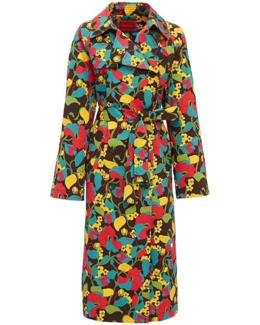 La Double J. Milano floral print trench coat