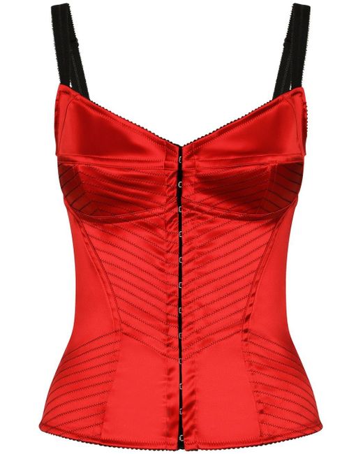 Dolce & Gabbana topstitched corset-style top