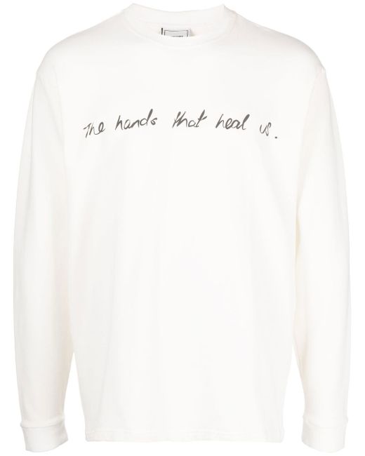 Bethany Williams slogan-print cotton sweatshirt