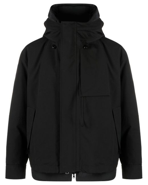 Solid Homme layered hooded jacket