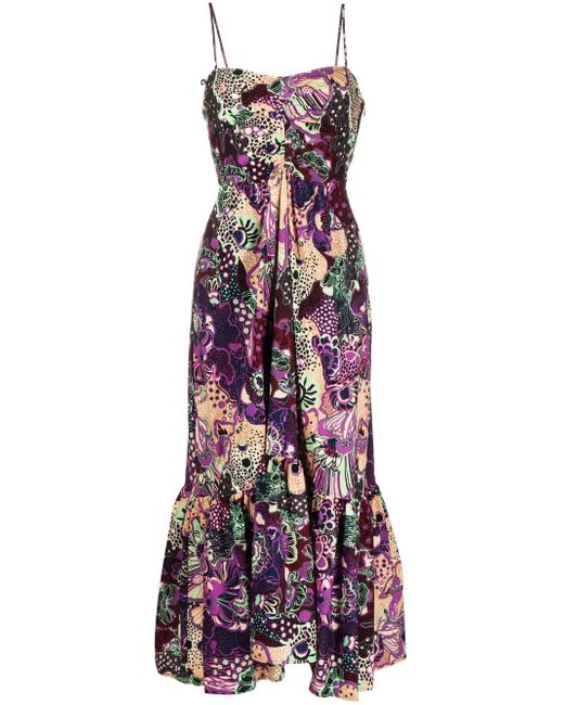 A.L.C. floral-print flared dress
