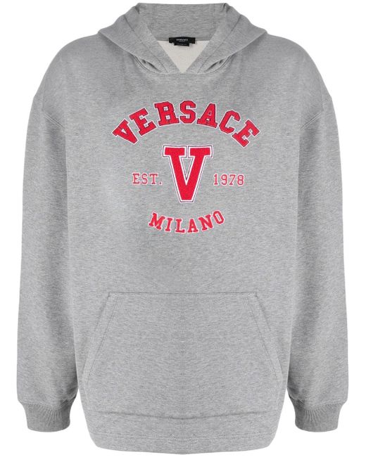 Versace appliqué logo hoodie