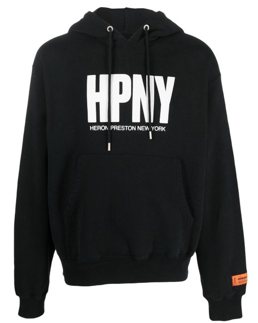 Heron Preston logo-print drawstring hoodie