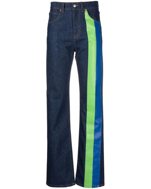 Victoria Beckham Julia stripe-detail straight-leg jeans