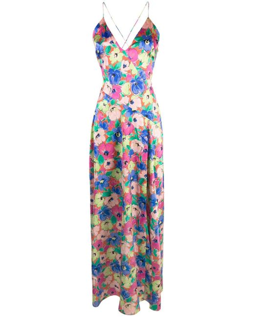Rotate floral-print maxi dress