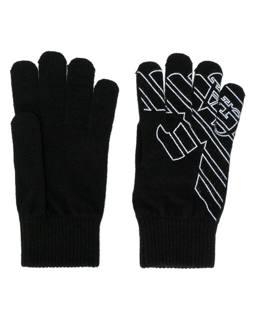 Ea7 logo gloves