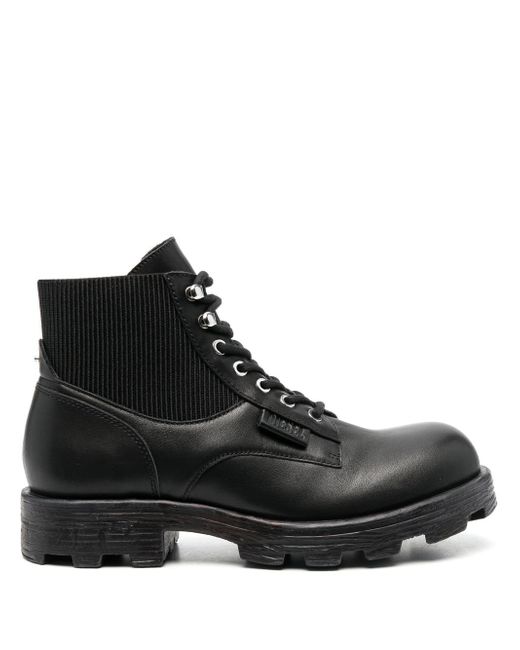 Diesel 40mm leather combat boots