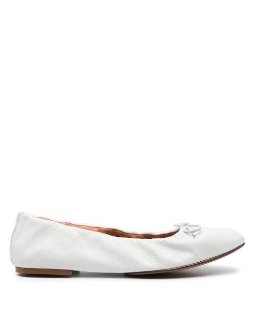 Polo Ralph Lauren ruched leather ballerina shoes