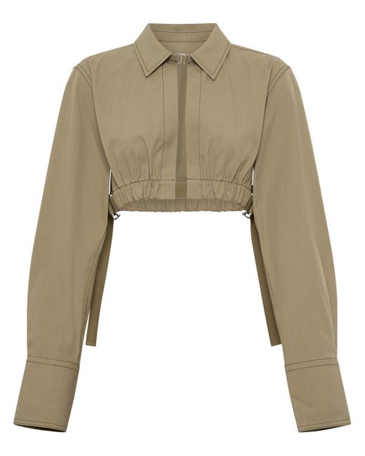 Dion Lee cropped elasticated shirt