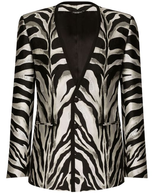 Dolce & Gabbana abstract-print single-breasted blazer