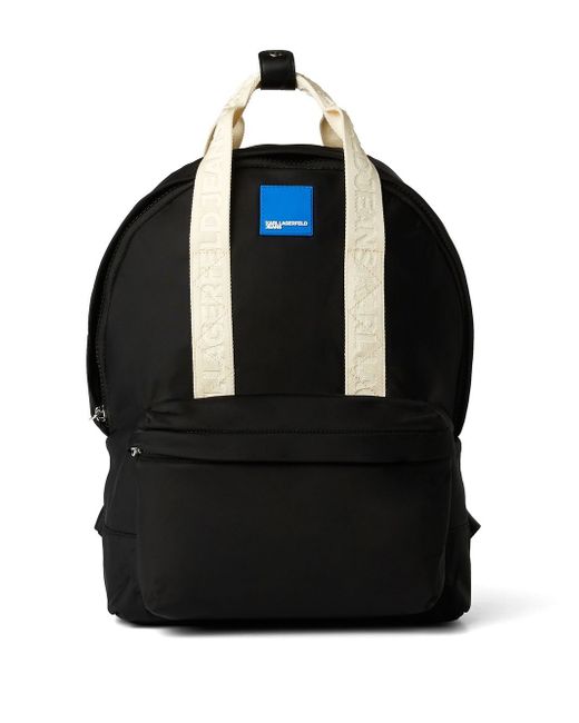 Karl Lagerfeld Jeans logo-patch zip-around backpack