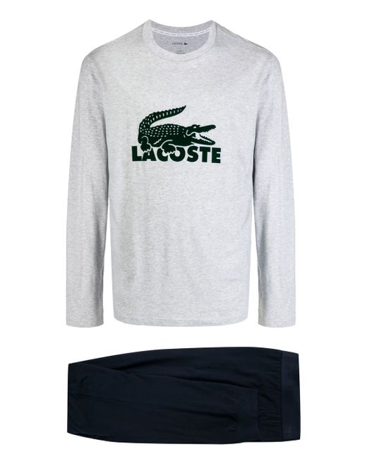 Lacoste logo-print pyjama set