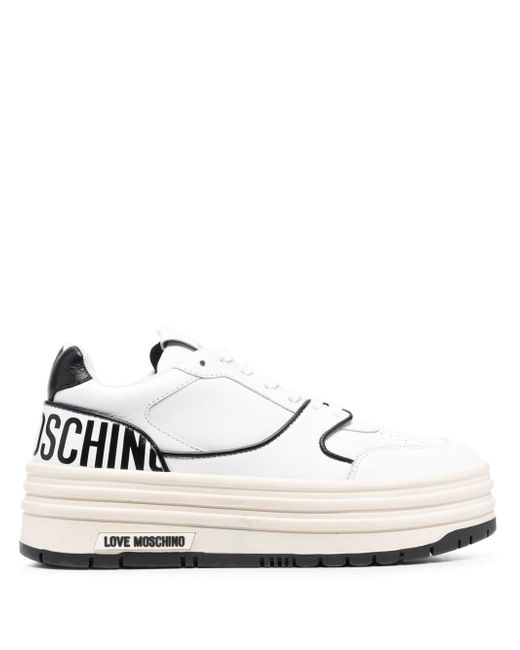 Love Moschino logo-print platform sneakers