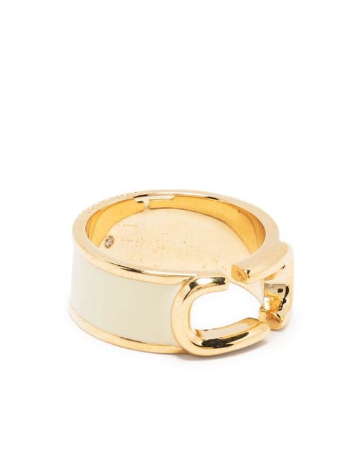 Marc Jacobs two-tone logo ring