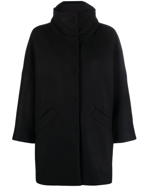 Herno high-neck single-breasted coat