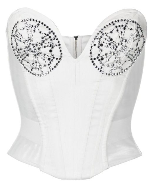 Seen Users crystal-embellished corset top