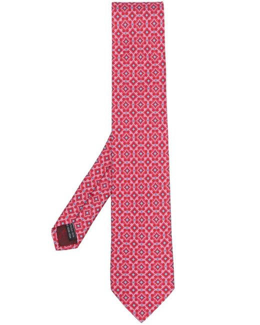 Ferragamo Royal silk graphic print tie
