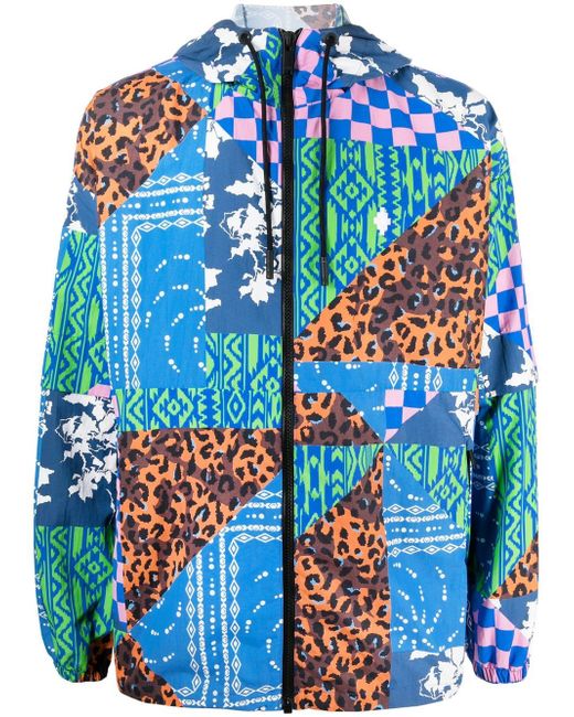 Marcelo Burlon County Of Milan patchwork-print windbreaker jacket