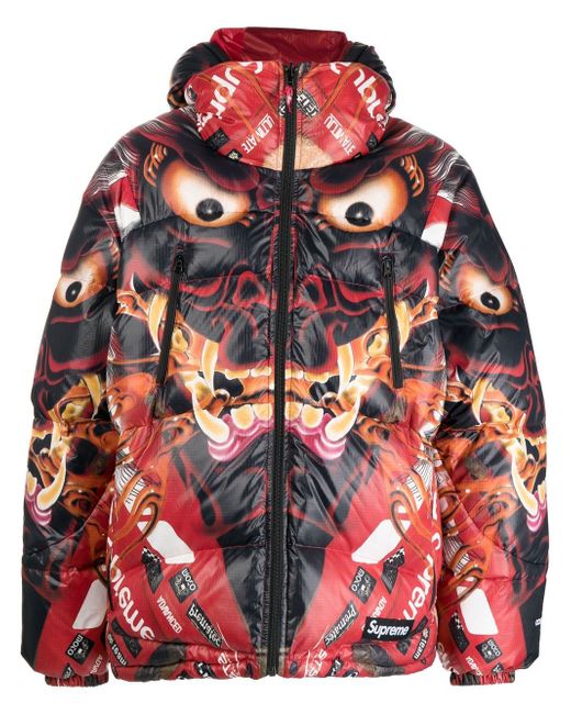 Supreme graphic-print puffer jacket