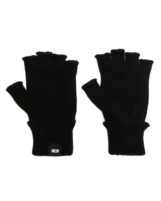Gcds logo-patch knitted gloves