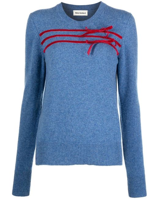 Molly Goddard bow-detail wool-cashmere sweater