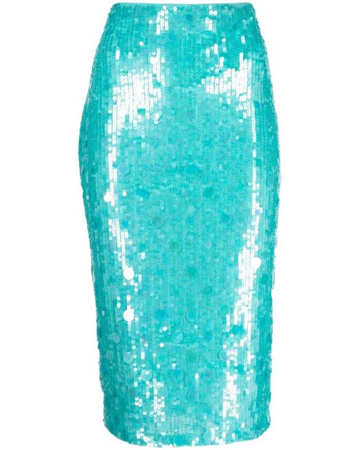 P.A.R.O.S.H. sequin embellished pencil skirt