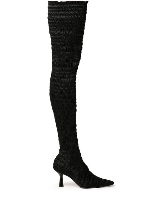 Amy Crookes Victorine XX shirred thigh-high boots