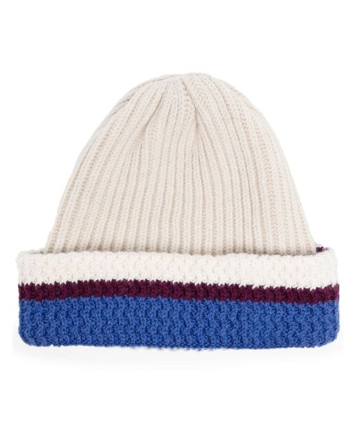 Pringle Of Scotland ribbed-knit panelled beanie