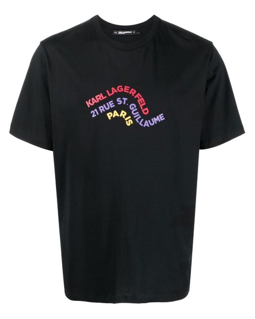 Karl Lagerfeld wave logo-print T-shirt
