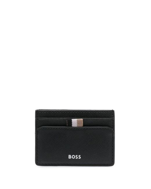 Boss money-clip leather cardholder