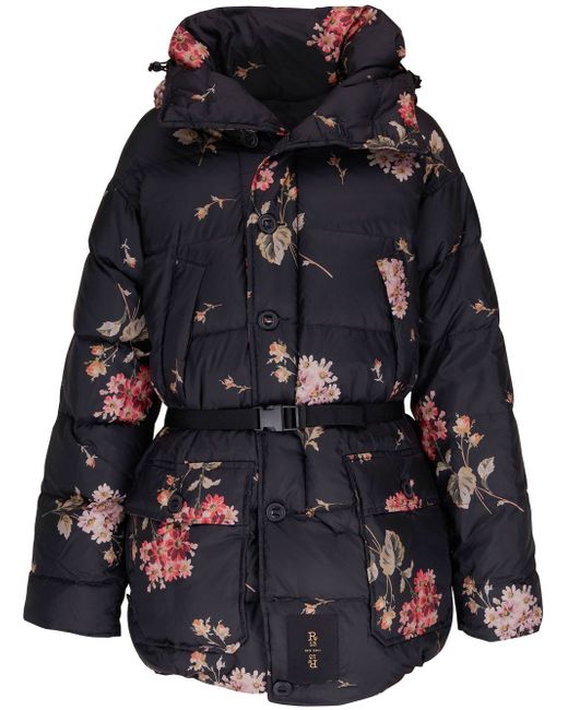 R13 floral-print padded jacket
