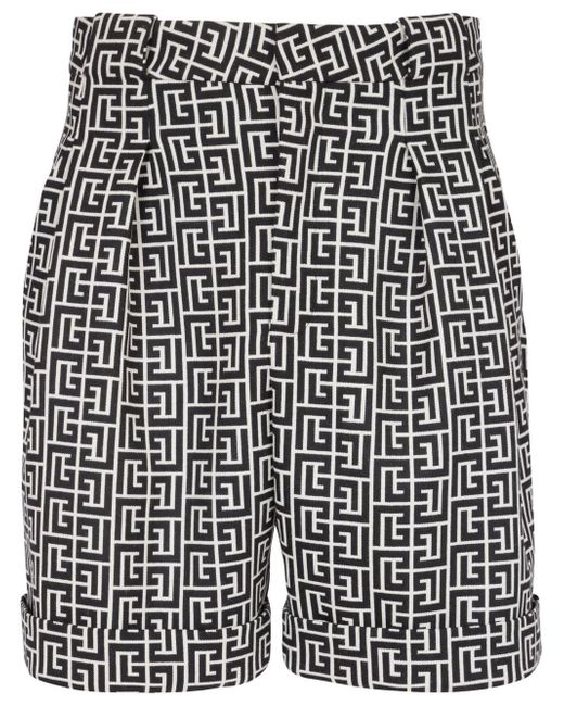 Balmain monogram tailored shorts
