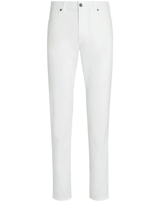Z Zegna garment-dyed tapered jeans