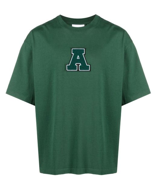 Axel Arigato College A flocked-logo T-shirt