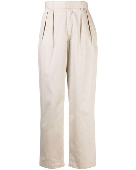 Isabel Marant high-rise straight-leg cotton trousers