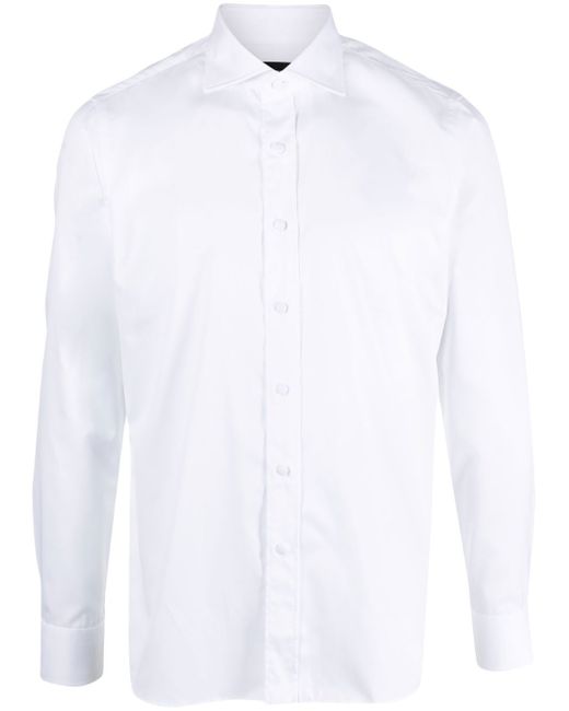 Tagliatore cutaway-collar cotton shirt