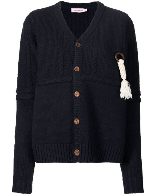 Charles Jeffrey Loverboy cable-knit panelled cardigan