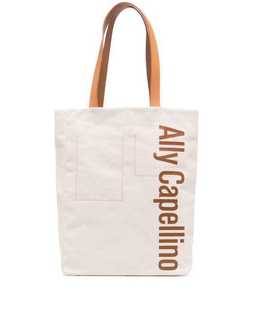 Ally Capellino logo-print tote bag