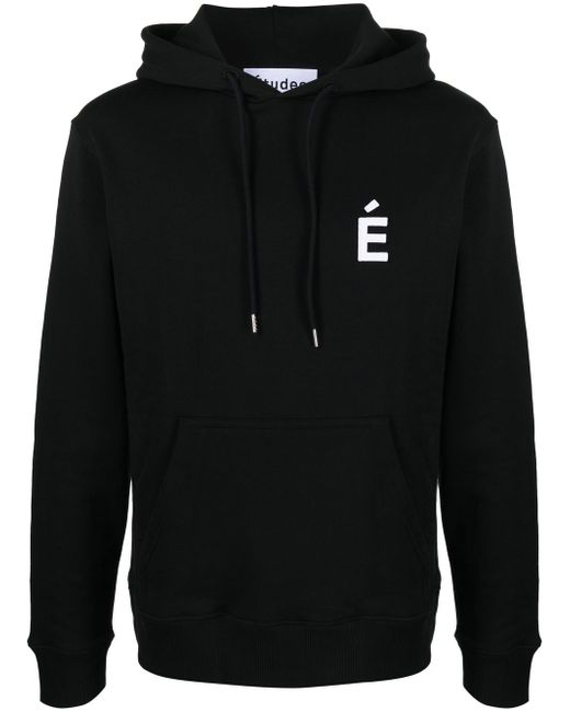 Etudes logo-print pullover hoodie