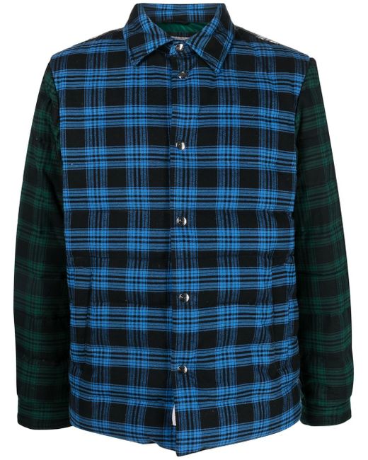 Woolrich panelled check-pattern shirt jacket