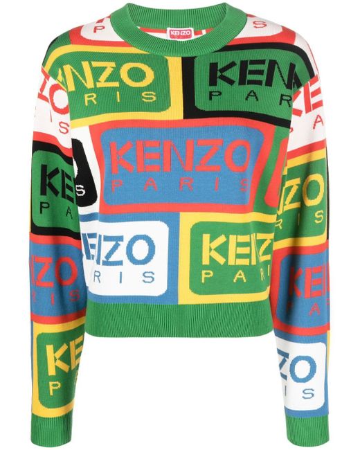 Kenzo logo-intarsia jumper
