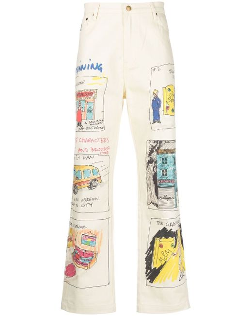KidSuper graphic print straight leg jeans