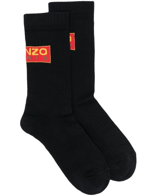 Kenzo logo ribbed socks