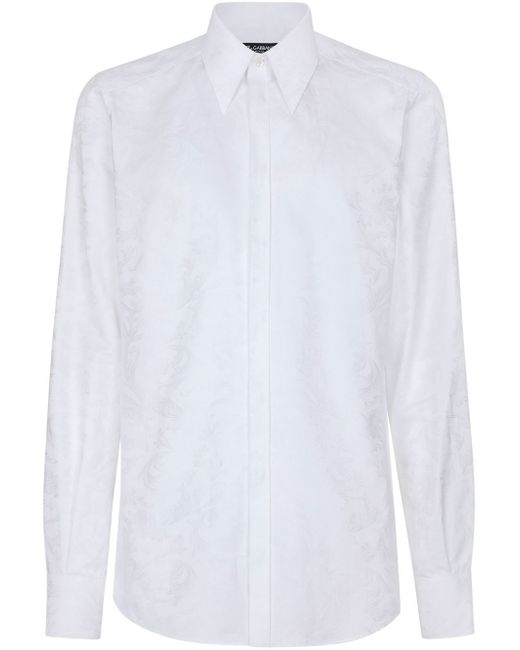 Dolce & Gabbana baroque-print long-sleeve shirt