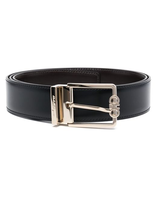 Ferragamo logo-engraved leather belt