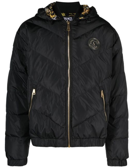 Versace Jeans Couture logo-patch down puffer jacket