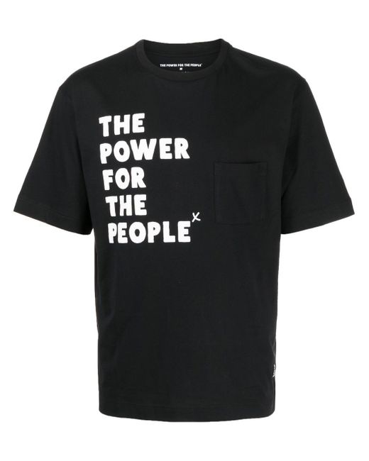 The Power for the People logo print short-sleeve T-shirt
