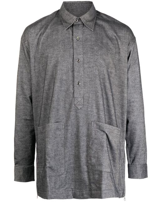 The Power for the People button placket long-sleeve shirt
