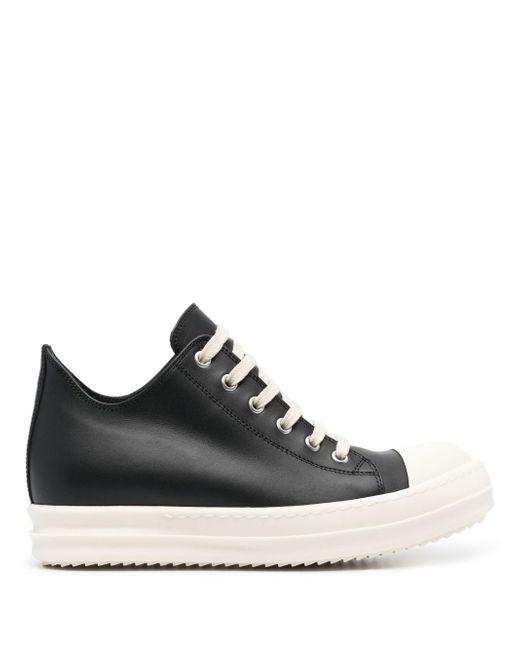 Rick Owens leather lace-up high-top sneakers