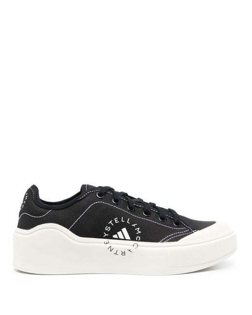 Adidas by Stella McCartney logo print lace-up sneakers